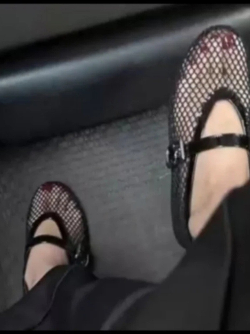 a new day Black Mesh Mary Jane Flats with Buckle - Picture 6 of 10